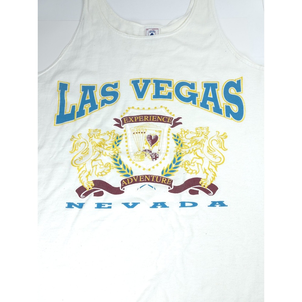 Vintage Las Vegas Tank Top Shirt XL Las Vegas Nevada Delta USA Dice Poker Casino